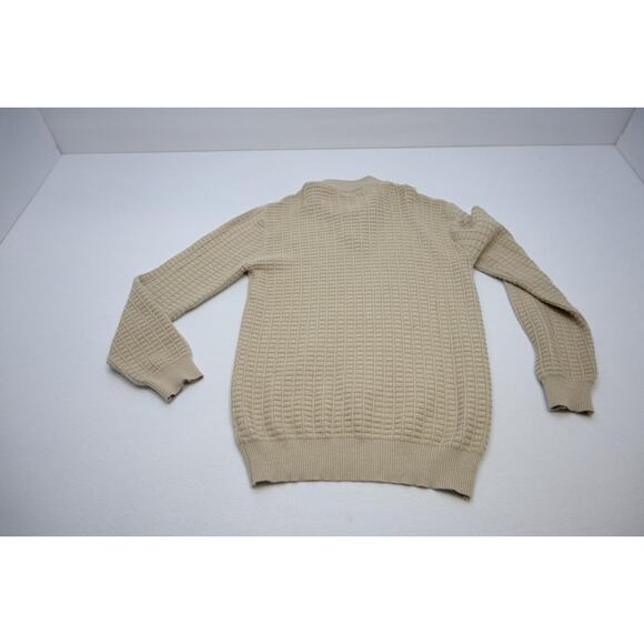 Coofandy 1/4 Zip Pullover Knitted Sweater Beige Long Sleeve Mens Size Large - Picture 9 of 9